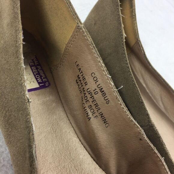 Matisse Columbus Leather Pom Pom Toe Ballet Flats Size 10 Tan Tasseled Slip On - Picture 8 of 8